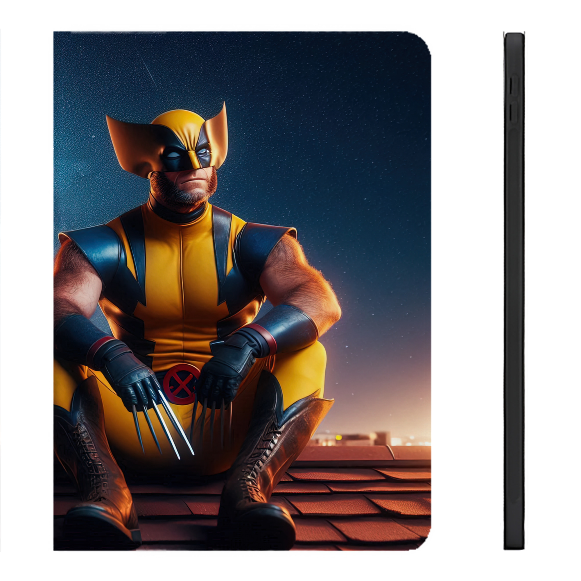 （画像用） Deadpool デッドプール IPadケース ペンホルダー付き ブックスタイルデザイン